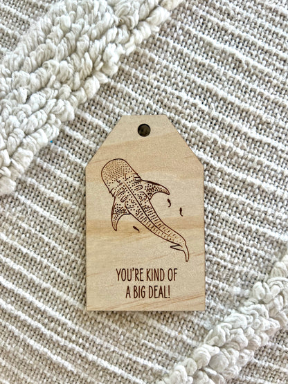 Wooden Gift Tag - Whale Shark - Sailfish Creative