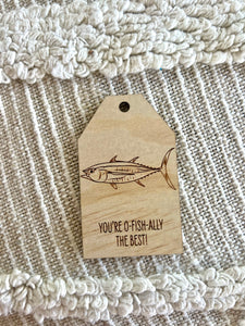 Wooden Gift Tag - Tuna Fish