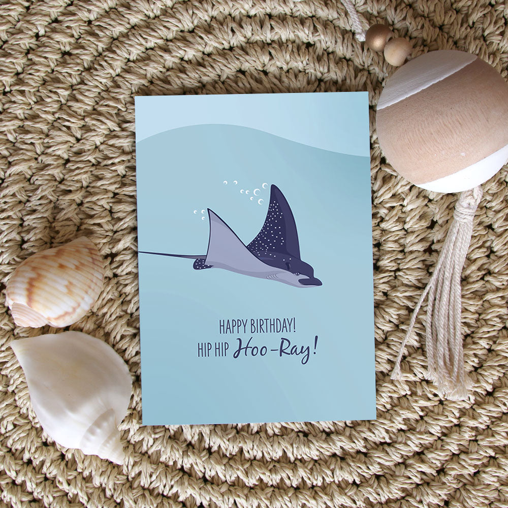 Birthday Card - Spotted Eagle Ray - Sailfish Creative