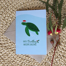 Load image into Gallery viewer, Christmas Card - Green Turtle