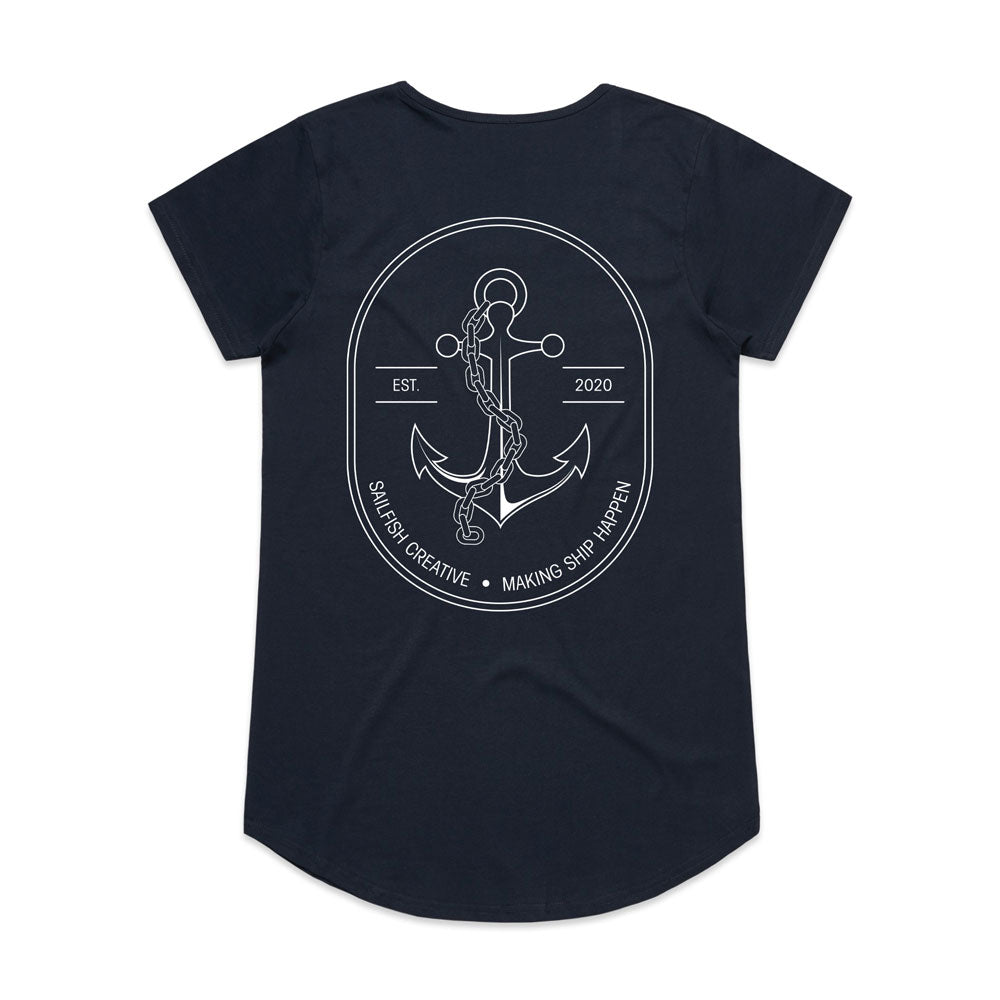 Making Ship Happen - Womens Scoop Neck T-Shirt - Sailfish Creative