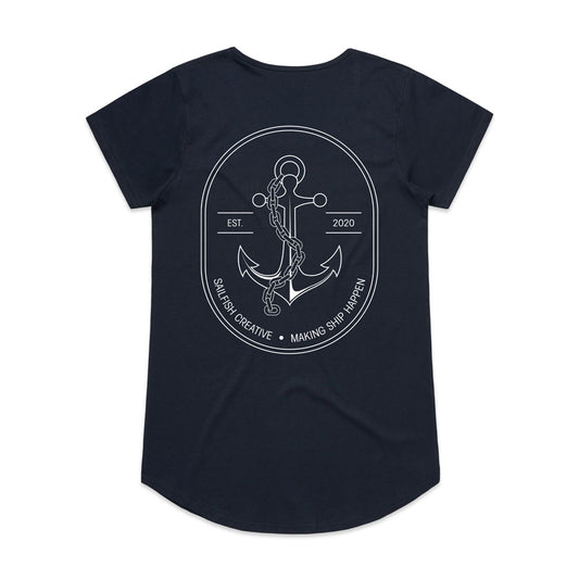 Making Ship Happen - Womens Scoop Neck T-Shirt - Sailfish Creative