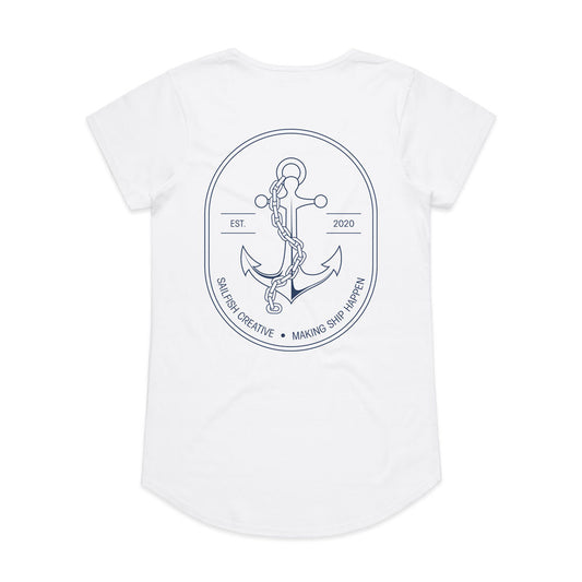 Making Ship Happen - Womens Scoop Neck T-Shirt - Sailfish Creative